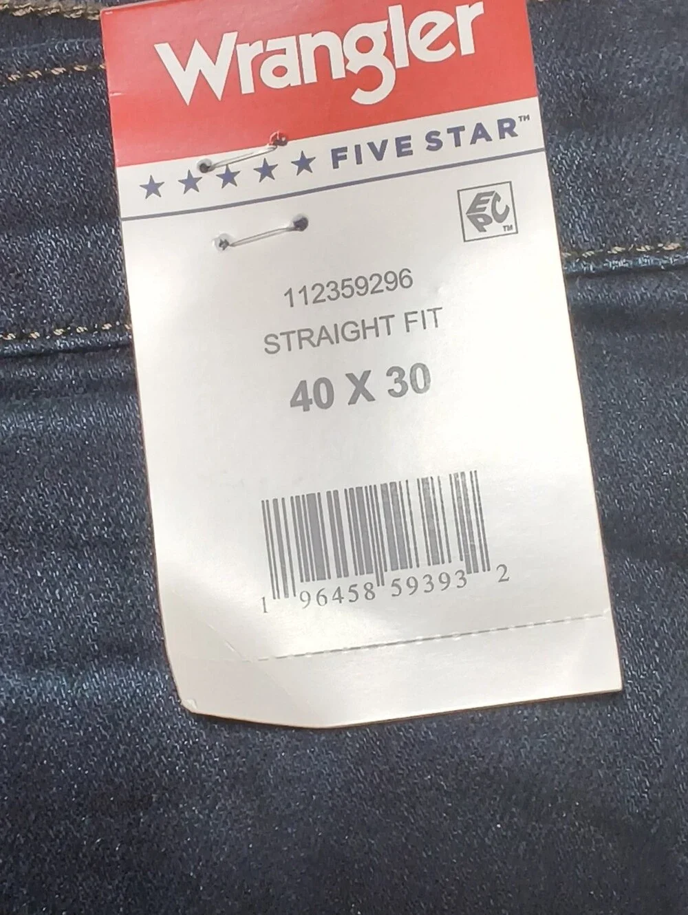 ​Wrangler Five Star Premium Men's Jeans  Dark Wash Stretch Straight Fit NWT